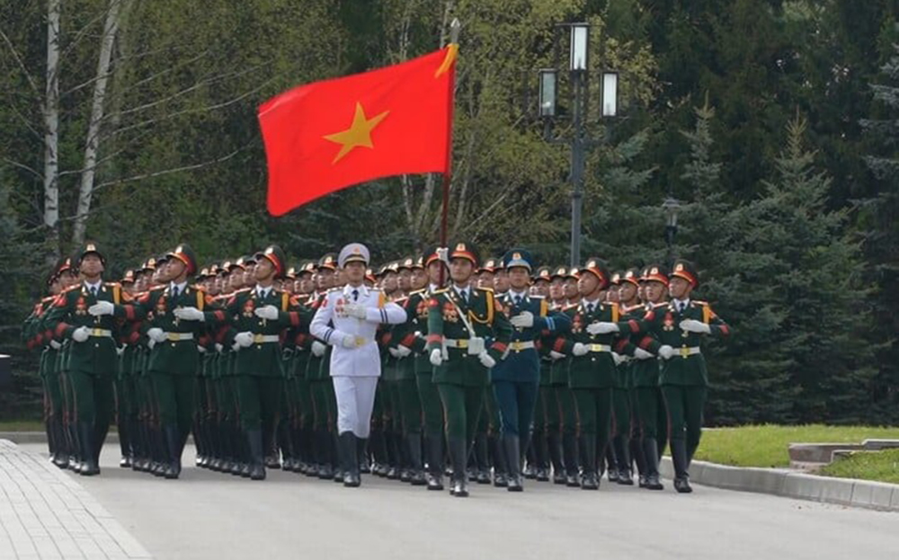 Đoàn Việt Nam đã sẵn sàng cho lễ duyệt binh trên Quảng trường Đỏ.