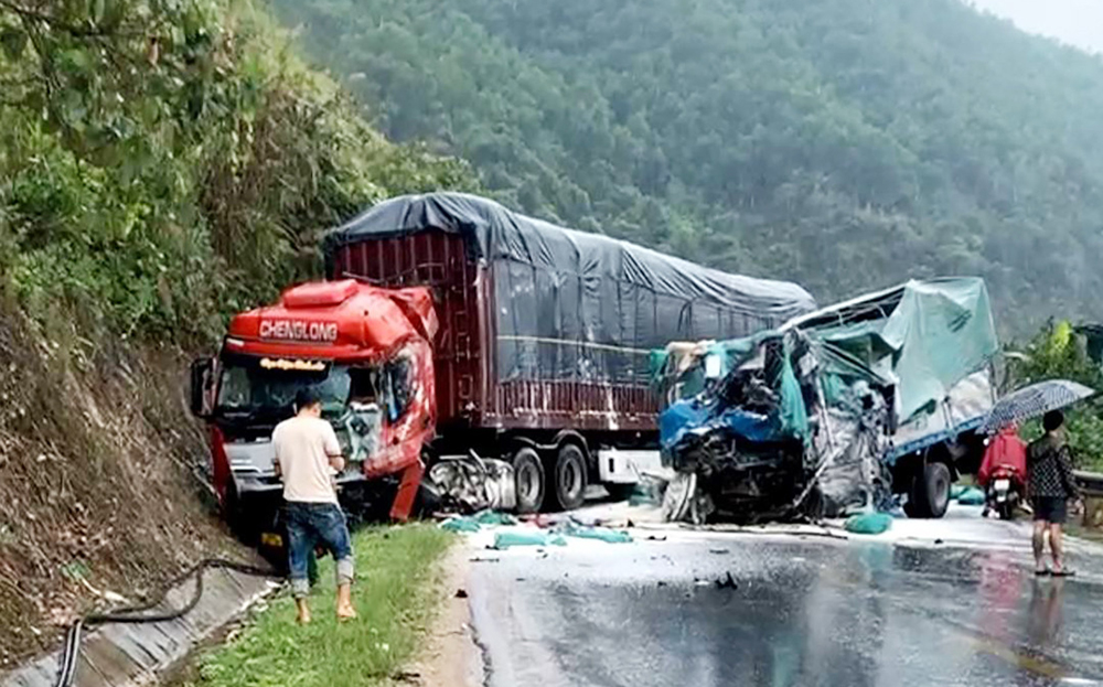 Hiện trường vụ tai nạn.