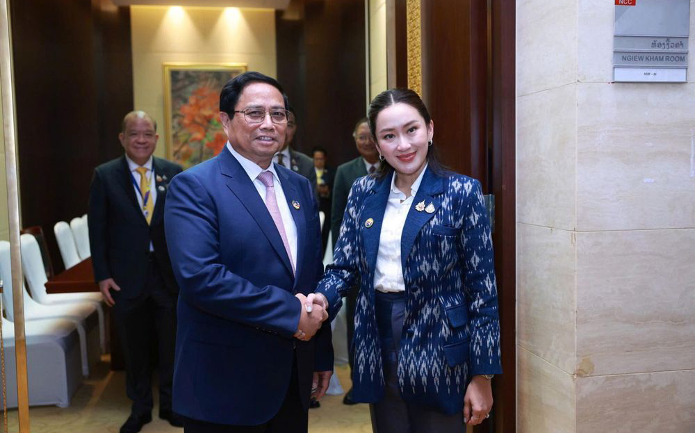 Thủ tướng Phạm Minh Chính và Thủ tướng Thái Lan Paetongtarn Shinawatra.