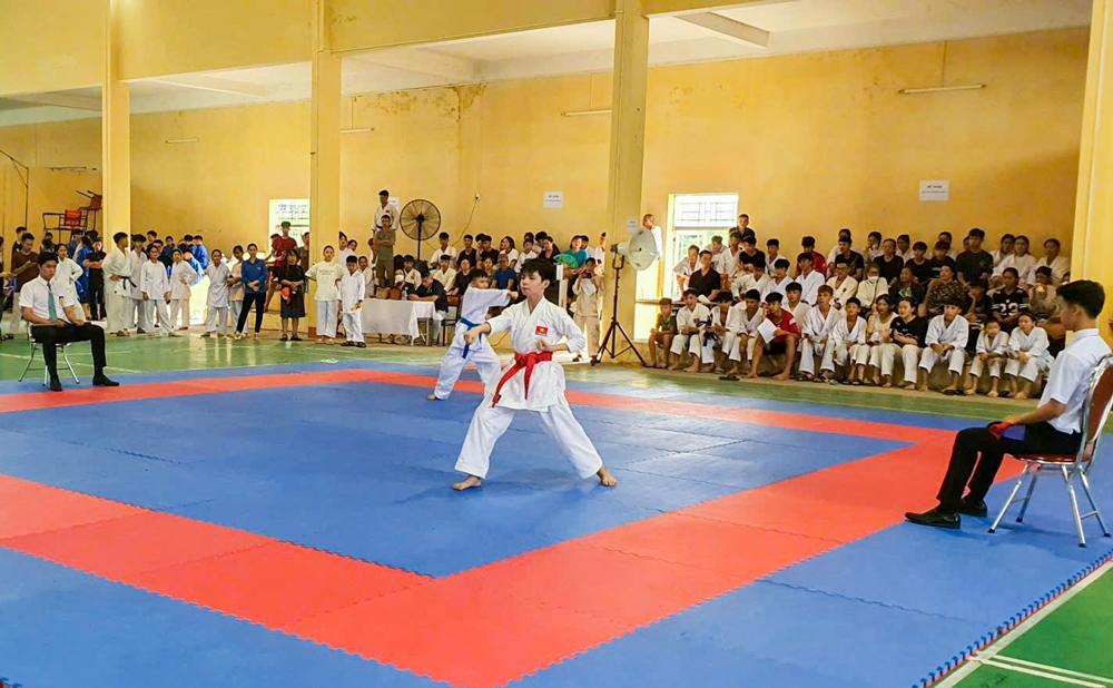 Các VĐV thi đấu nội dung Kata môn võ Karate mùa giải năm 2024.