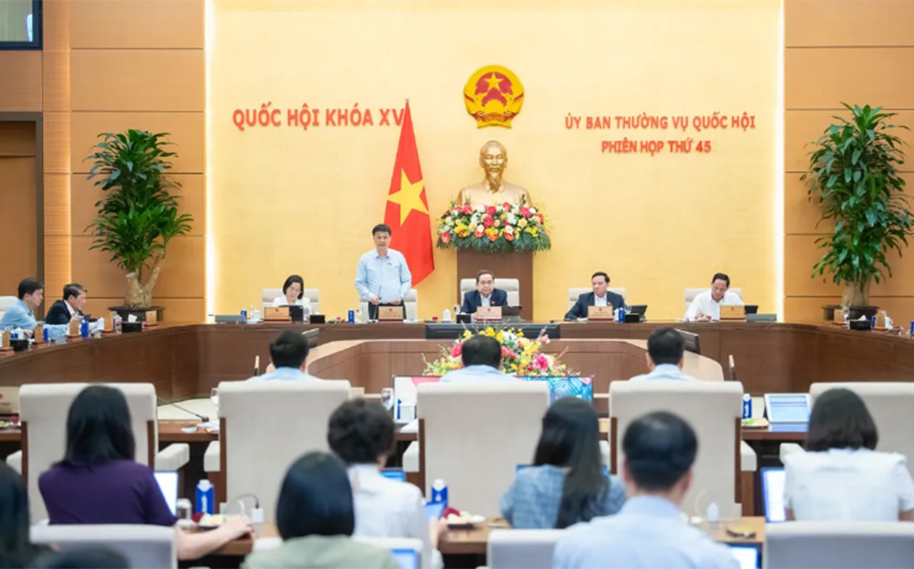 Thứ trưởng Bộ Tài chính Nguyễn Đức Tâm trình bày tờ trình dự thảo Nghị quyết của Quốc hội về một số cơ chế, chính sách đặc biệt phát triển kinh tế tư nhân