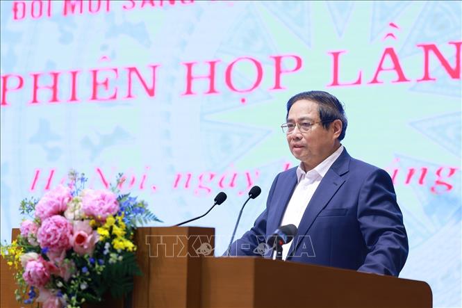 Thủ tướng Phạm Minh Chính phát biểu khai mạc Phiên họp thứ hai của BCĐ về phát triển khoa học, công nghệ, đổi mới sáng tạo, chuyển đổi số và Đề án 06.