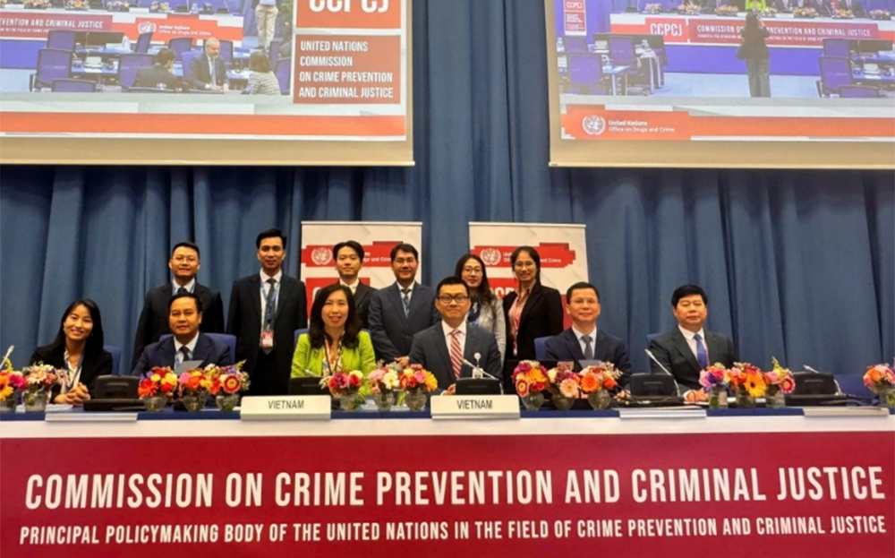 Đoàn Việt Nam tại kỳ họp CCPCJ34 tại Vienna, Áo, ngày 19/5.