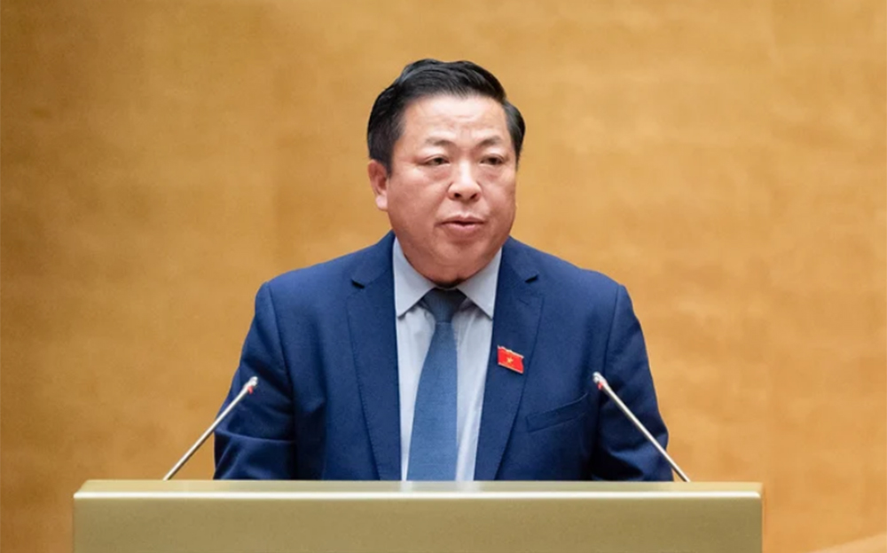 Bộ trưởng Xây dựng Trần Hồng Minh phát biểu chiều nay.