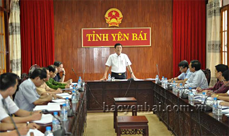 Đồng chí Nguyễn Chiến Thắng- Phó chủ tịch UBND tỉnh kết luận Hội nghị.