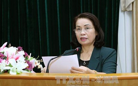 Phó Chủ tịch Ủy ban Trung ương MTTQ Việt Nam Bùi Thị Thanh.