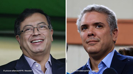 Hai ứng cử viên trong cuộc bầu cử Tổng thống vòng 2 ở Colombia.