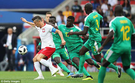Lewandowski đã không thể ghi được bàn trước Senegal.