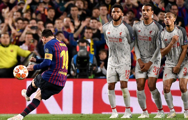 Siêu phẩm vào lưới Liverpool giúp Messi giành giải Bàn thắng đẹp nhất Champions League.