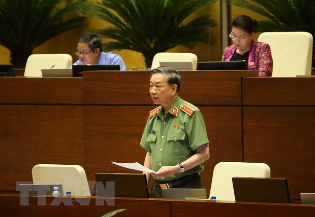 Đại tướng Tô Lâm, Bộ trưởng Bộ Công an giải trình ý kiến của đại biểu Quốc hội.