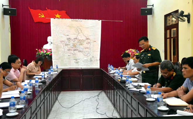Đại tá Lê Văn Trung, Chỉ huy trưởng Bộ CHQS tỉnh, Phó trưởng Ban Chỉ huy phòng chống thiên tai - tìm kiếm cứu nạn của tỉnh kết luận kiểm tra thành phố Yên Bái