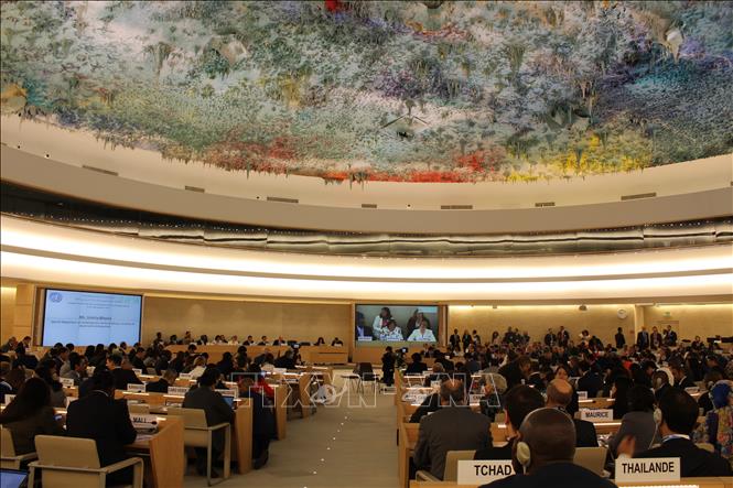Quang cảnh phiên khai mạc khóa họp thường kỳ lần thứ 39 của Hội đồng Nhân quyền Liên hợp quốc, ngày 10/9/2018 tại Geneva (Thụy Sĩ).
