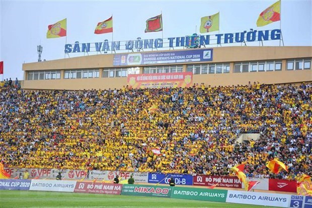 At the Thien Truong Stadium in Nam Dinh province.