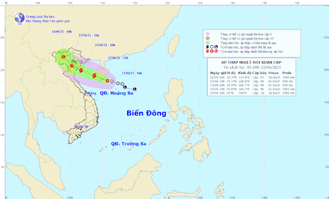 Ảnh: Trung tâm Dự báo khí tượng thủy văn quốc gia.