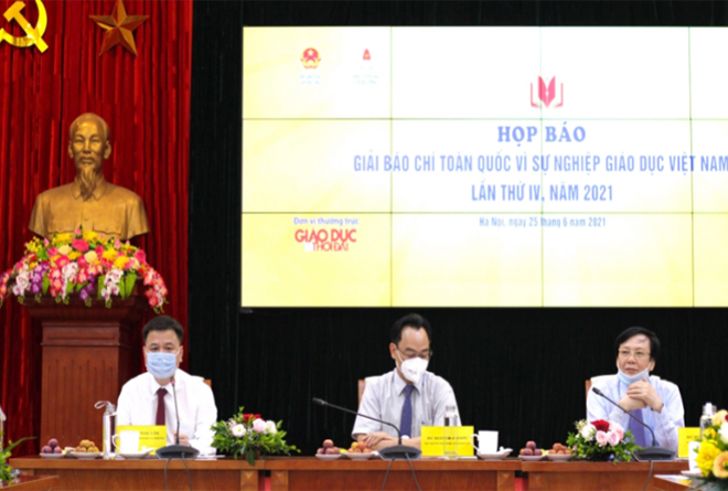 Họp báo giới thiệu Giải báo chí toàn quốc “Vì sự nghiệp giáo dục Việt Nam” năm 2021