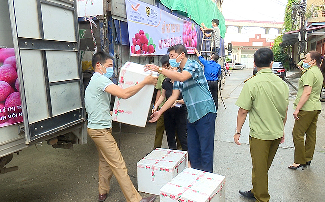 12 tonnes of Bac Giang lychee arrive in Yen Bai province.