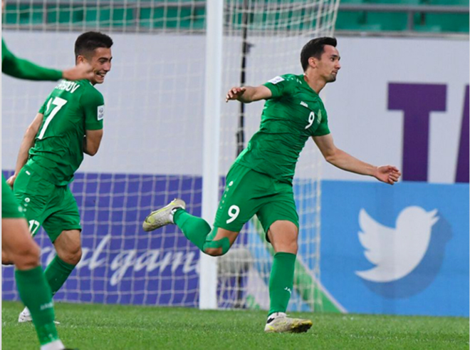 Các cầu thủ Turkmenistan giành vé vào tứ kết Giải U23 châu Á 2022