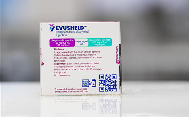 Thuốc Evusheld của hãng dược AstraZeneca, tại Stockholm, Thụy Điển, ngày 8/2/2022.