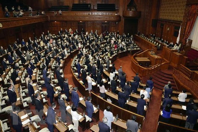 Toàn cảnh một phiên họp Thượng viện Nhật Bản tại Tokyo ngày 8/6/2022.