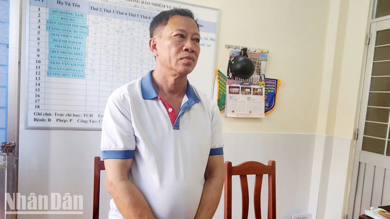 Bị can Nguyễn Văn Nhưỡng, nguyên Chủ tịch Ủy ban nhân dân xã Bãi Thơm.