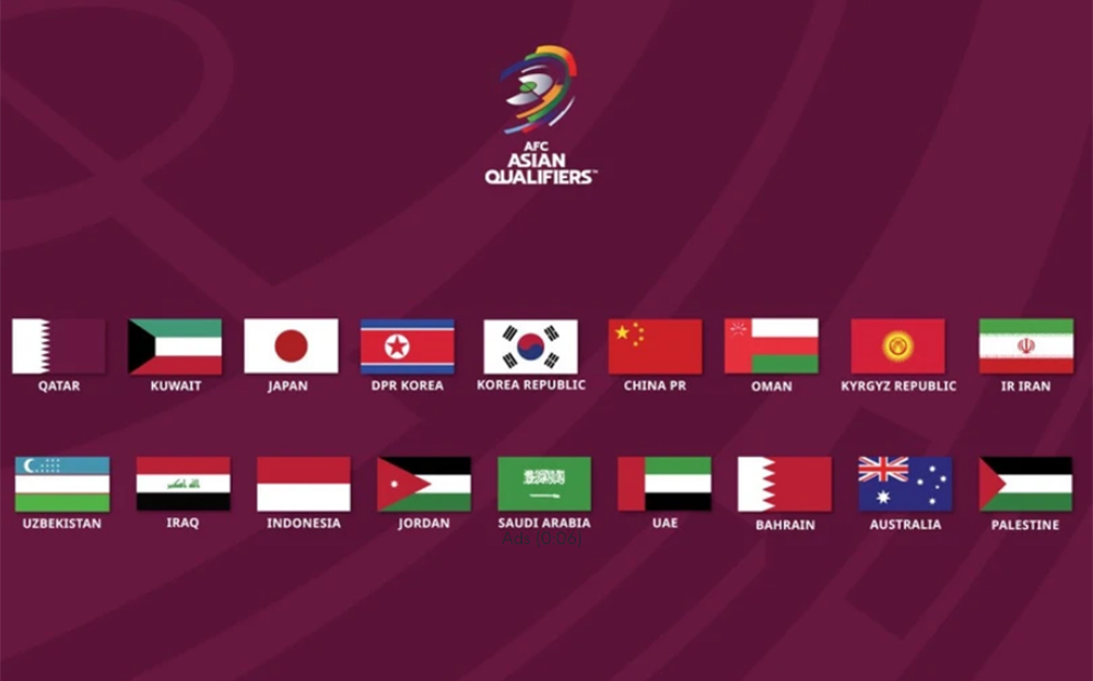 18 đội vào Vòng loại thứ 3 World Cup 2026 khu vực châu Á.