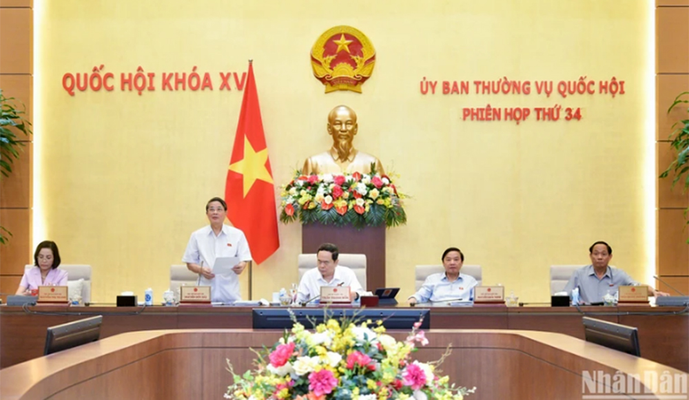 Phó Chủ tịch Quốc hội Nguyễn Đức Hải điều hành nội dung phiên họp sáng 13/6.