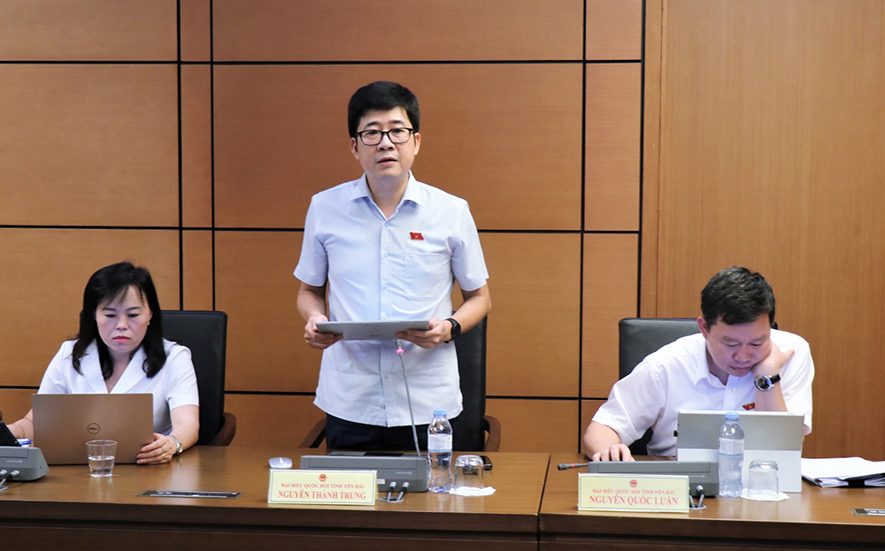 Đại biểu Nguyễn Thành Trung  Ủy viên chuyên trách Ủy ban Tài chính - Ngân sách của Quốc hội, đại biểu Quốc hội tỉnh Yên Bái Nguyễn Thành Trung đã tham gia thảo luận.
