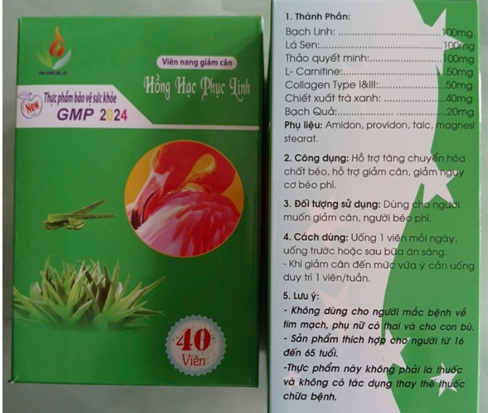 Hình ảnh sản phẩm viên giảm cân chứa ba chất cấm. Ảnh: Cục An toàn thực phẩm