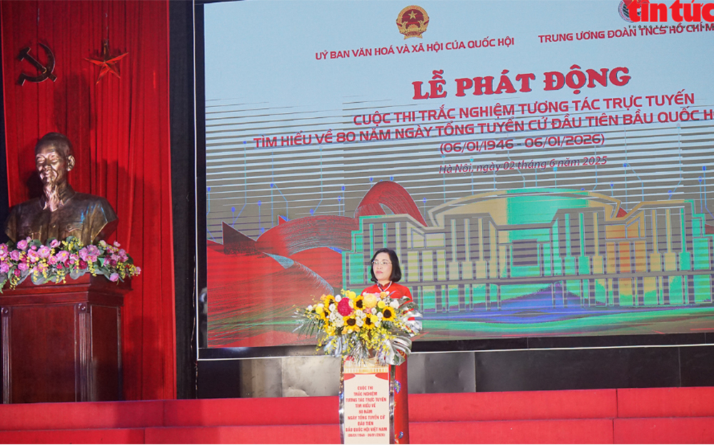 Bà Nguyễn Thị Thanh, Uỷ viên Ban Chấp hành Trung ương Đảng, Phó Chủ tịch Quốc hội nước Cộng hòa xã hội chủ nghĩa Việt Nam phát biểu chỉ đạo.