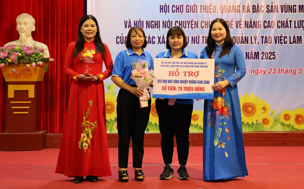 HTX Dọn nhà công nghiệp không gian xanh được nhận hỗ trợ từ kinh phí của Đề án Hỗ trợ HTX do phụ nữ tham gia quản lý, tạo việc làm cho lao động nữ tỉnh Yên Bái.