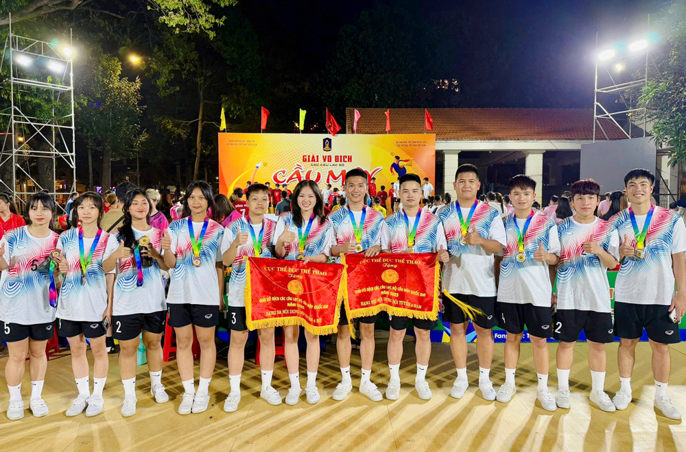 Cầu mây Yên Bái giành huy chương Bạc ở nội dung đội tuyển 4 nam và huy chương Đồng nội dung đội tuyển 4 nữ.
