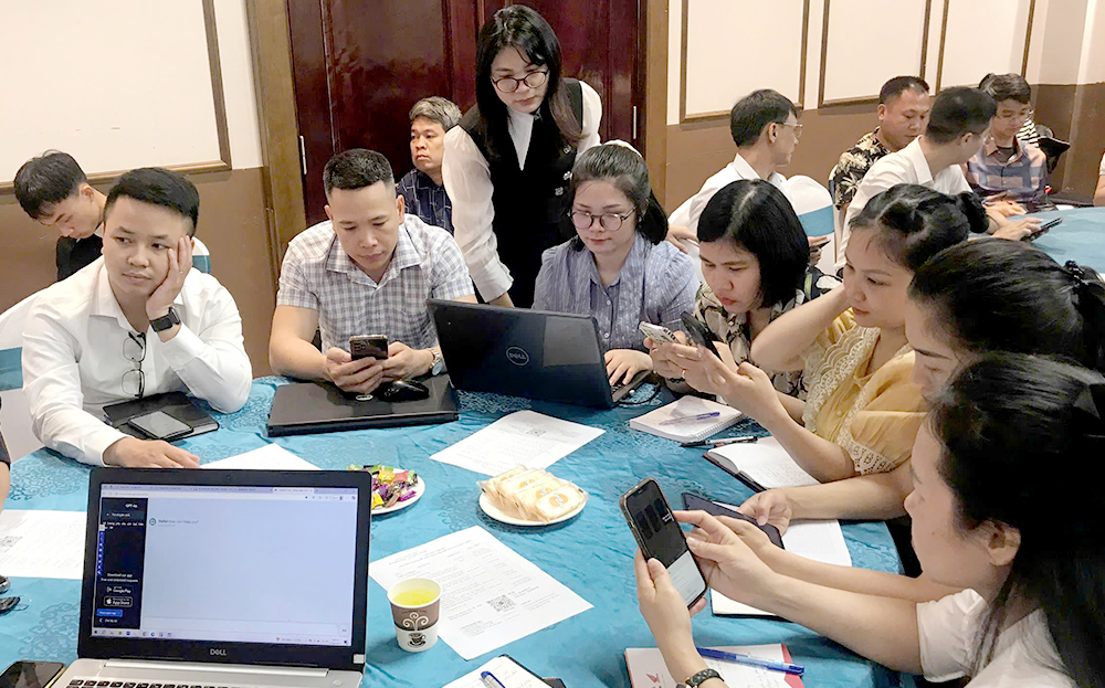 Các doanh nghiệp tham gia tập huấn ứng dụng công nghệ trí tuệ nhân tạo (AI) trong hoạt động của doanh nghiệp do Sở Khoa học và Công nghệ tỉnh tổ chức tháng 5/2025.