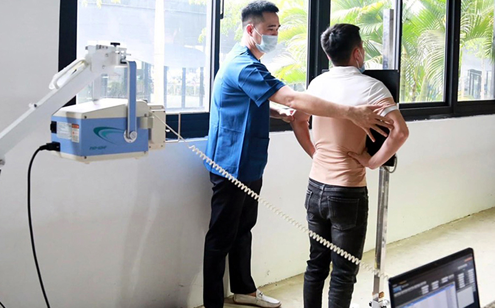 Khám bệnh nghề nghiệp cho người lao động tại Công ty TNHH Unico Global Yên Bái thuộc Khu công nghiệp Âu Lâu, xã Âu Lâu, thành phố Yên Bái.