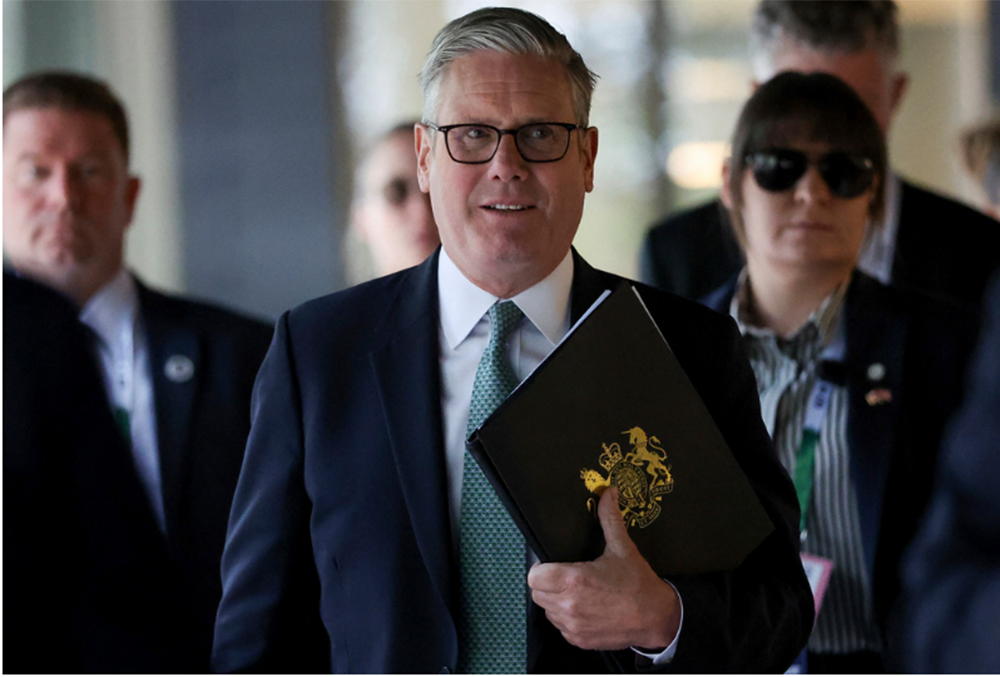 Thủ tướng Anh Keir Starmer dự phiên họp về Ukraine và NATO tại Hội nghị thượng đỉnh G7 ở Canada ngày 17/6/2025.