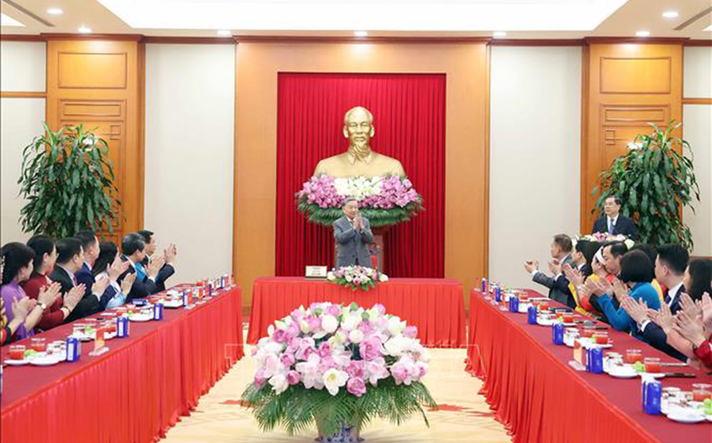 Tổng Bí thư Tô Lâm chủ trì buổi gặp mặt.