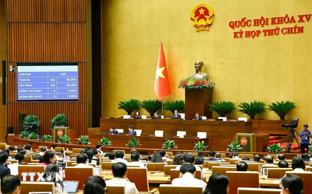 Quốc hội biểu quyết thông qua Nghị quyết của Quốc hội về việc thành lập Hội đồng bầu cử quốc gia.