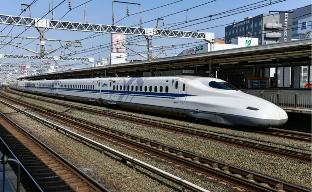 Tuyến đường sắt tốc độ cao chạy qua ga Hamamatsu, Shizuoka, Nhật Bản.  (Ảnh minh họa)