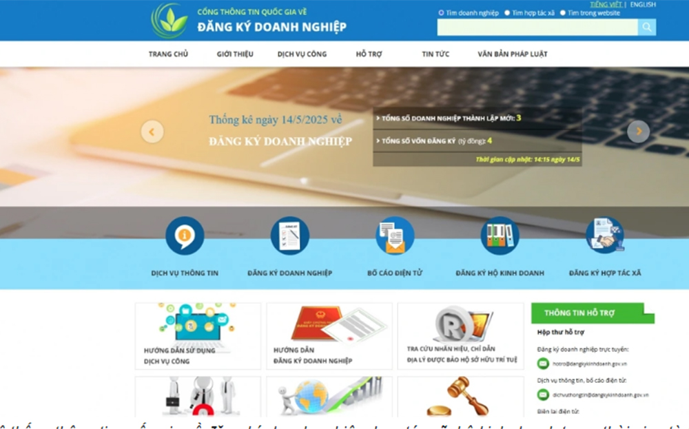 Hệ thống thông tin quốc gia về đăng ký doanh nghiệp, hợp tác xã, hộ kinh doanh trong thời gian từ 8h thứ Bảy, ngày 28/6 đến 8h thứ Ba, ngày 1/7.