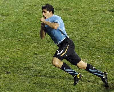 Tiền đạo Luis Suarez của Uruguay.