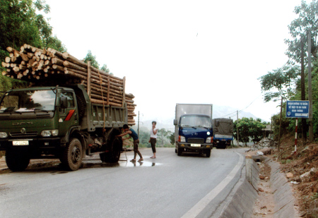 Nhờ mô hình điểm tự quản về ATGT đã góp phần đảm bảo TT ATGT ở xã Phúc Lợi.
