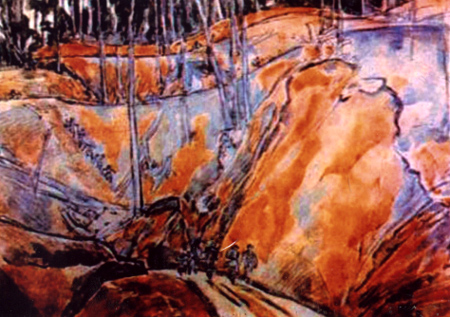 Tác phẩm “Đèo Lũng Lô” của họa sĩ Tô Ngọc Vân.