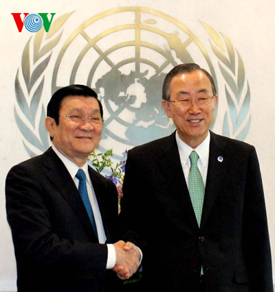 Chủ tịch nước Trương Tấn Sang và TTK LHQ Ban Ki-moon