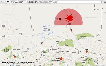 Khu vực máy bay AH5017 gặp nạn tại miền Bắc Mali (Ảnh: Reuters)