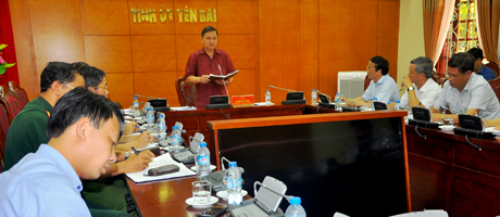 Đồng chí Dương Văn Thống - Phó Bí thư Thường trực Tỉnh ủy phát biểu kết luận Hội nghị.