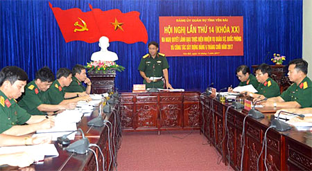 Đảng ủy Quân sự tỉnh triển khai Nghị quyết lãnh đạo nhiệm vụ 6 tháng cuối năm 2017.