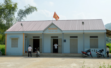 Nhà văn hóa thôn Ngòi Bang, xã Bảo Ái, huyện Yên Bình. Ảnh MQ