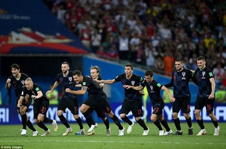 Croatia đánh bại Nga để giành vé vào bán kết.