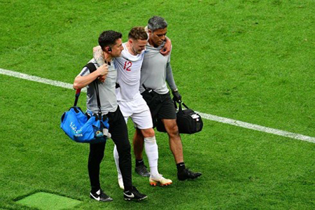 Có tới 3 cầu thủ của ĐT Anh gặp chấn thương sau trận thua 1-2 trước Croatia.