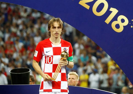 Tiền vệ Luka Modric của tuyển Croatia đã giành được danh hiệu Quả bóng Vàng.