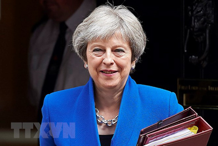 Thủ tướng Anh Theresa May tới dự phiên điều trần tại Hạ viện Anh ở thủ đô London ngày 20/6.